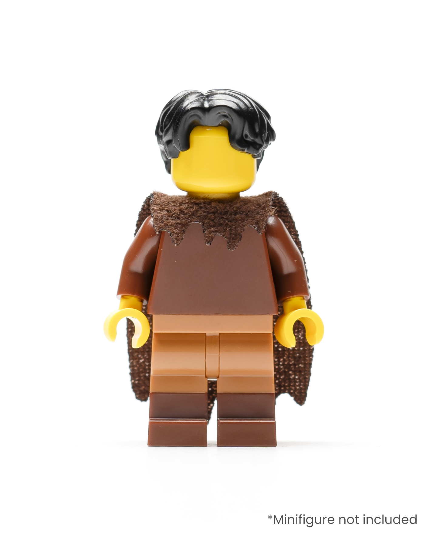 A LEGO minifigure wearing a tattered cape