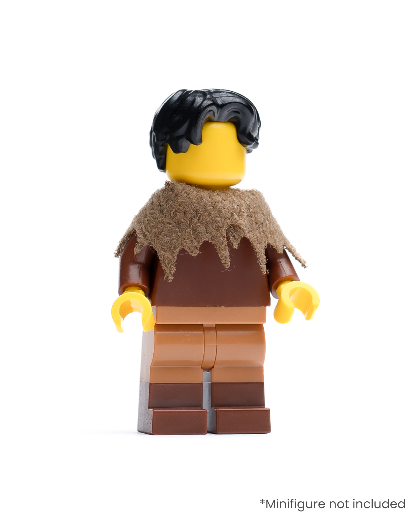 LEGO minifigure with a fur collar on a white background