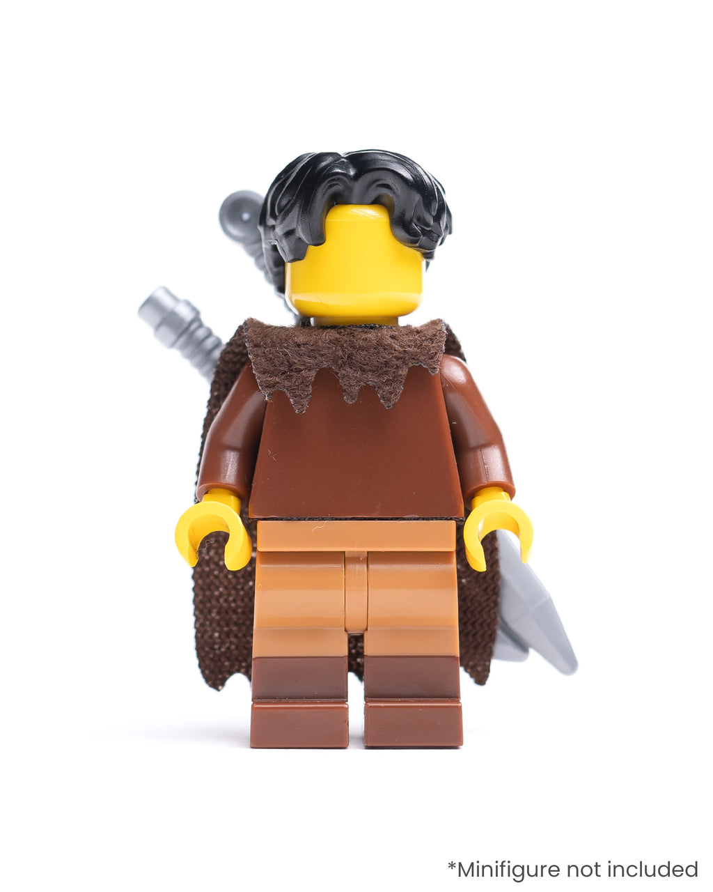 Modular Tattered Fur Cape with Double Sword Sheath