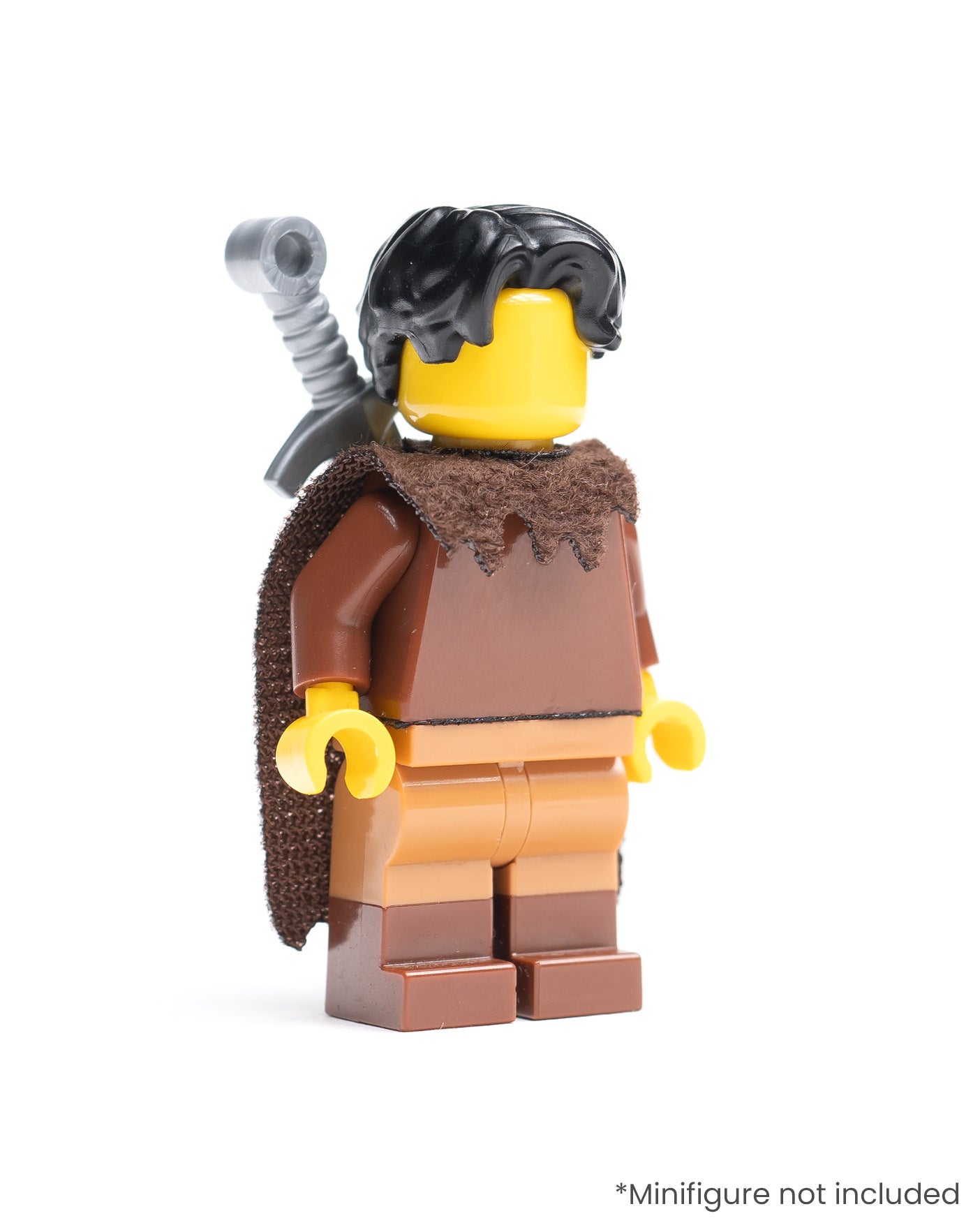 Modular Tattered Fur Cape with Single Sword Sheath