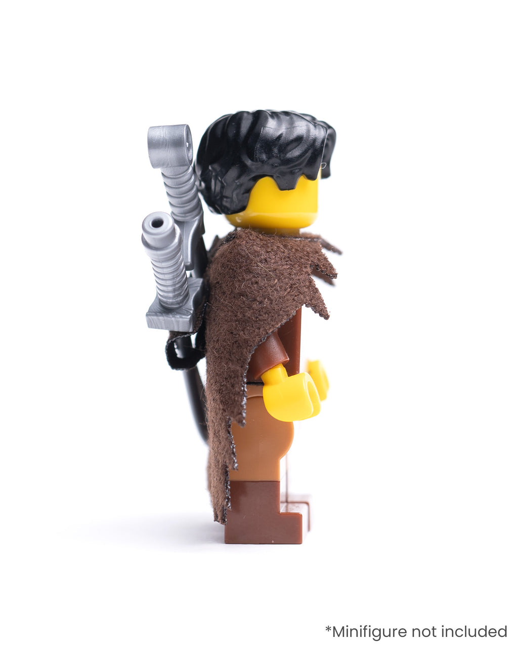 Modular Tattered Fur Cloak with Double Sword Sheath