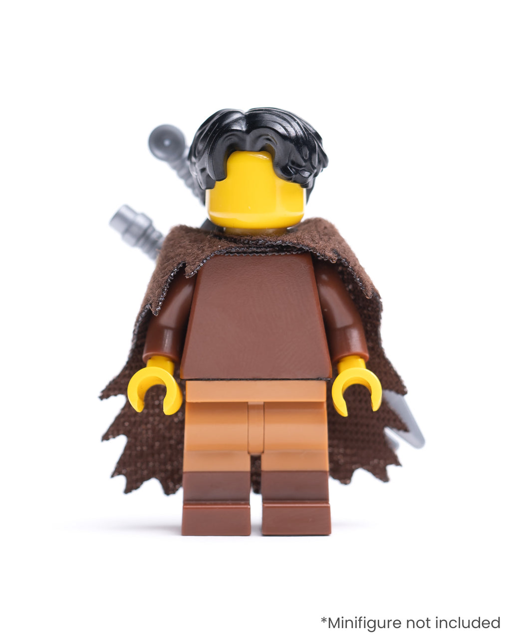 Modular Tattered Fur Cloak with Double Sword Sheath