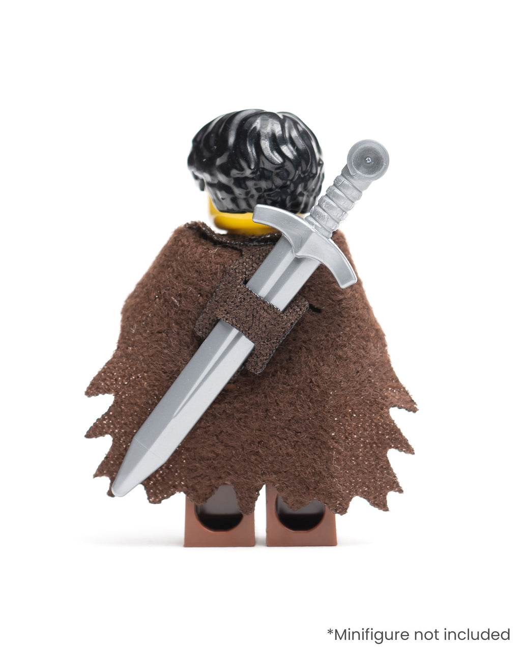 Modular Tattered Fur Cloak with Single Sword Sheath