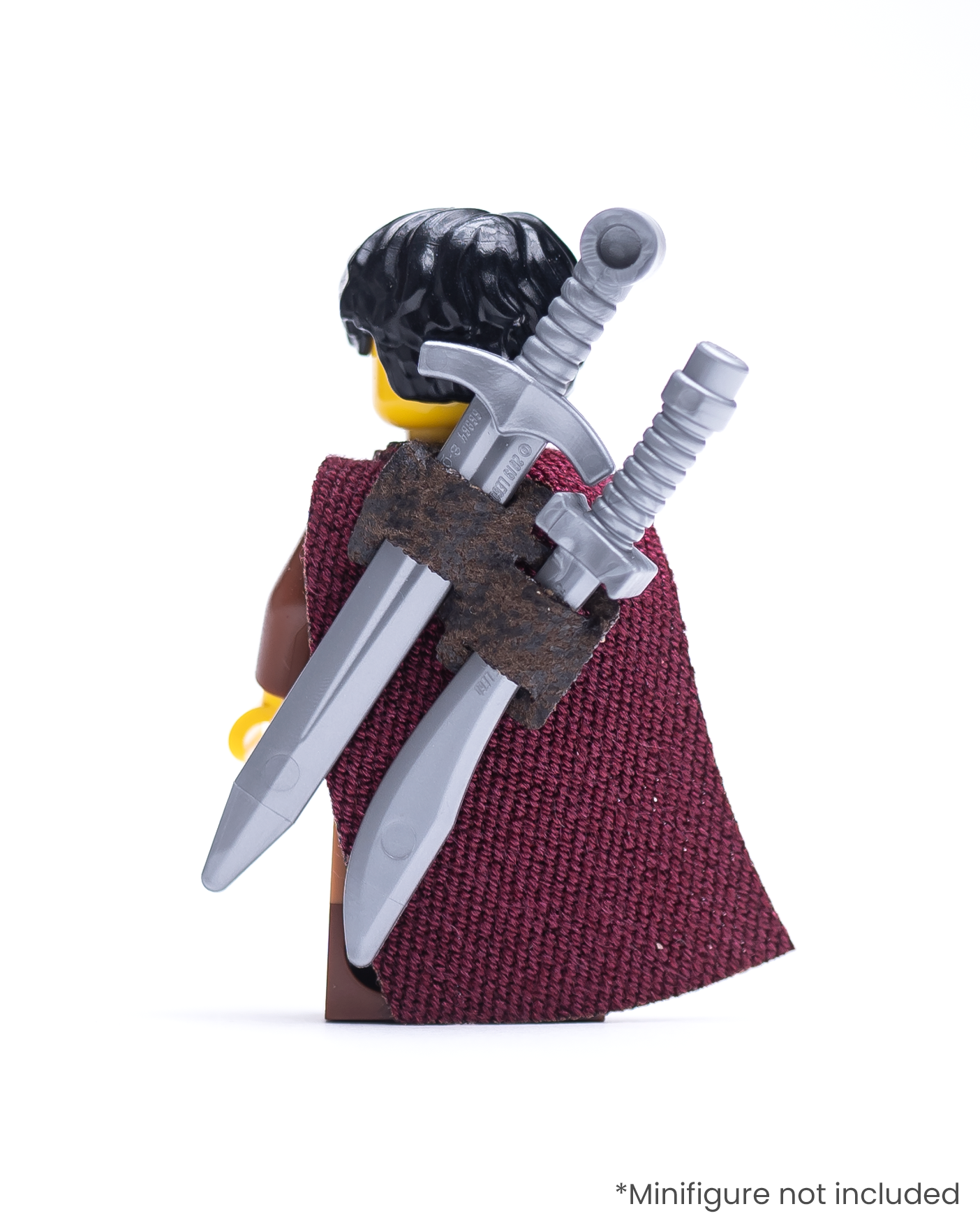 One-Shoulder Mantle with Girdle and Dual Scabbard