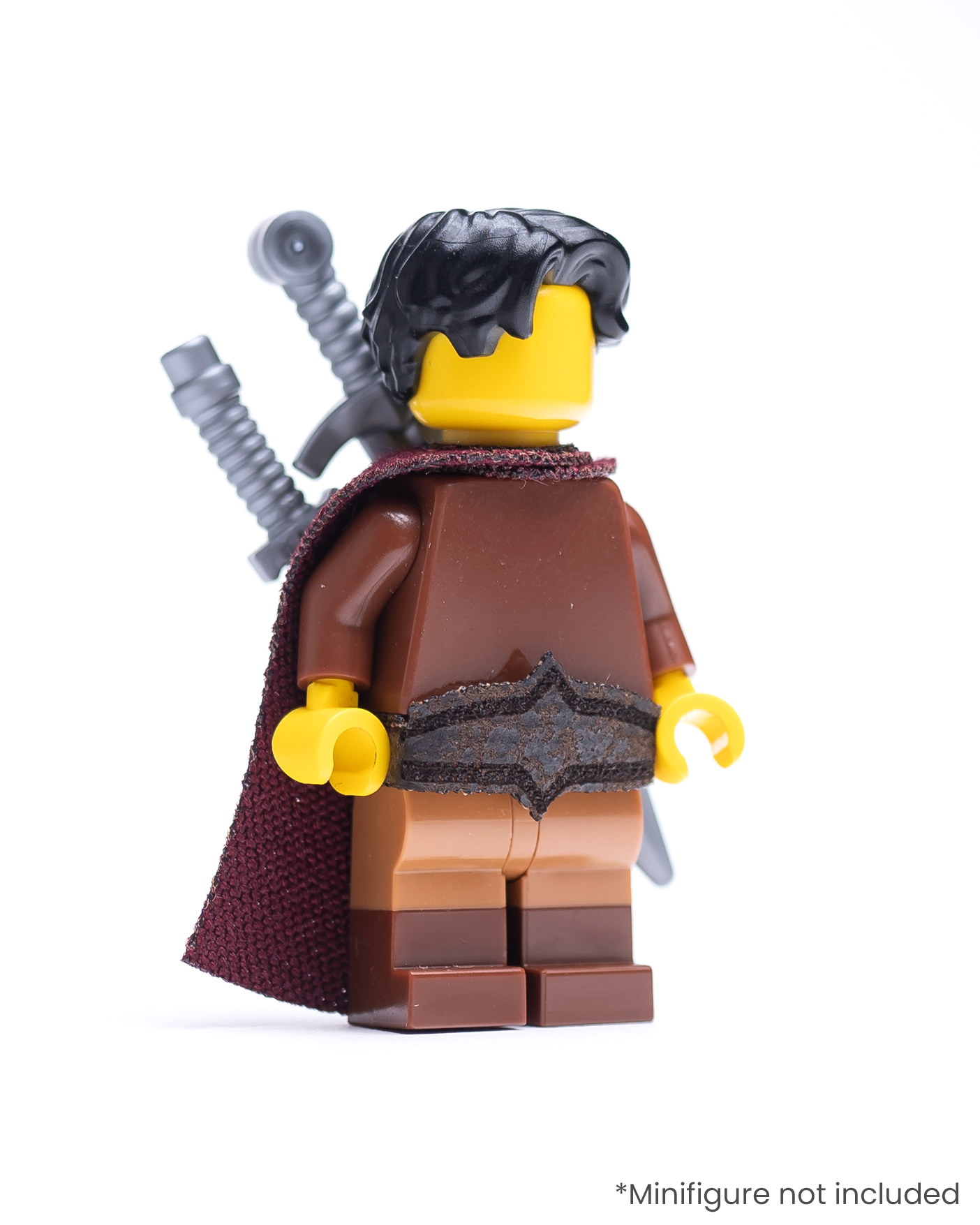 One-Shoulder Mantle with Girdle and Dual Scabbard