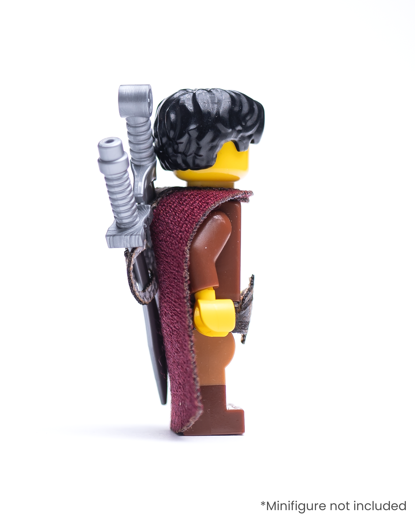 One-Shoulder Mantle with Girdle and Dual Scabbard