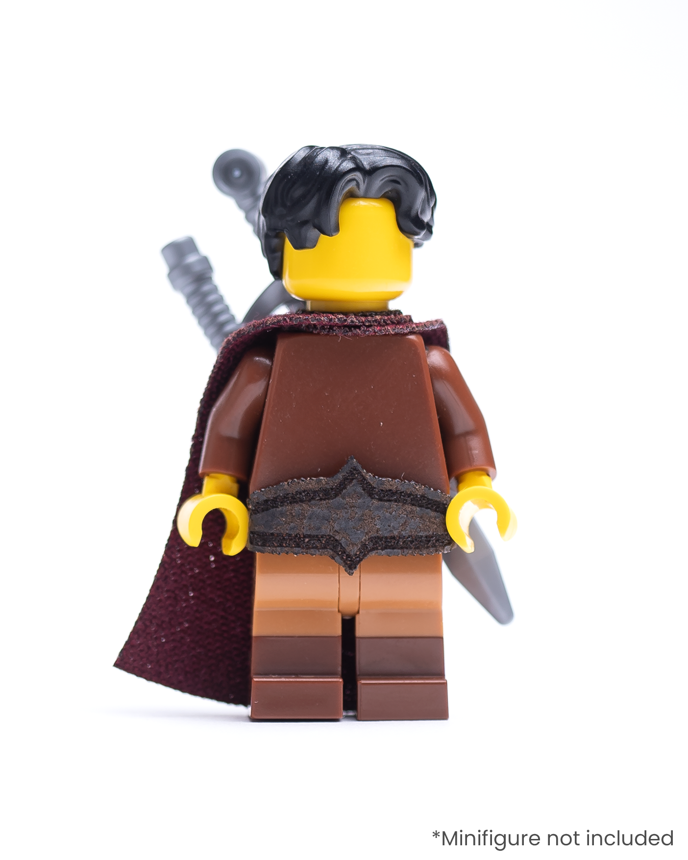 One-Shoulder Mantle with Girdle and Dual Scabbard