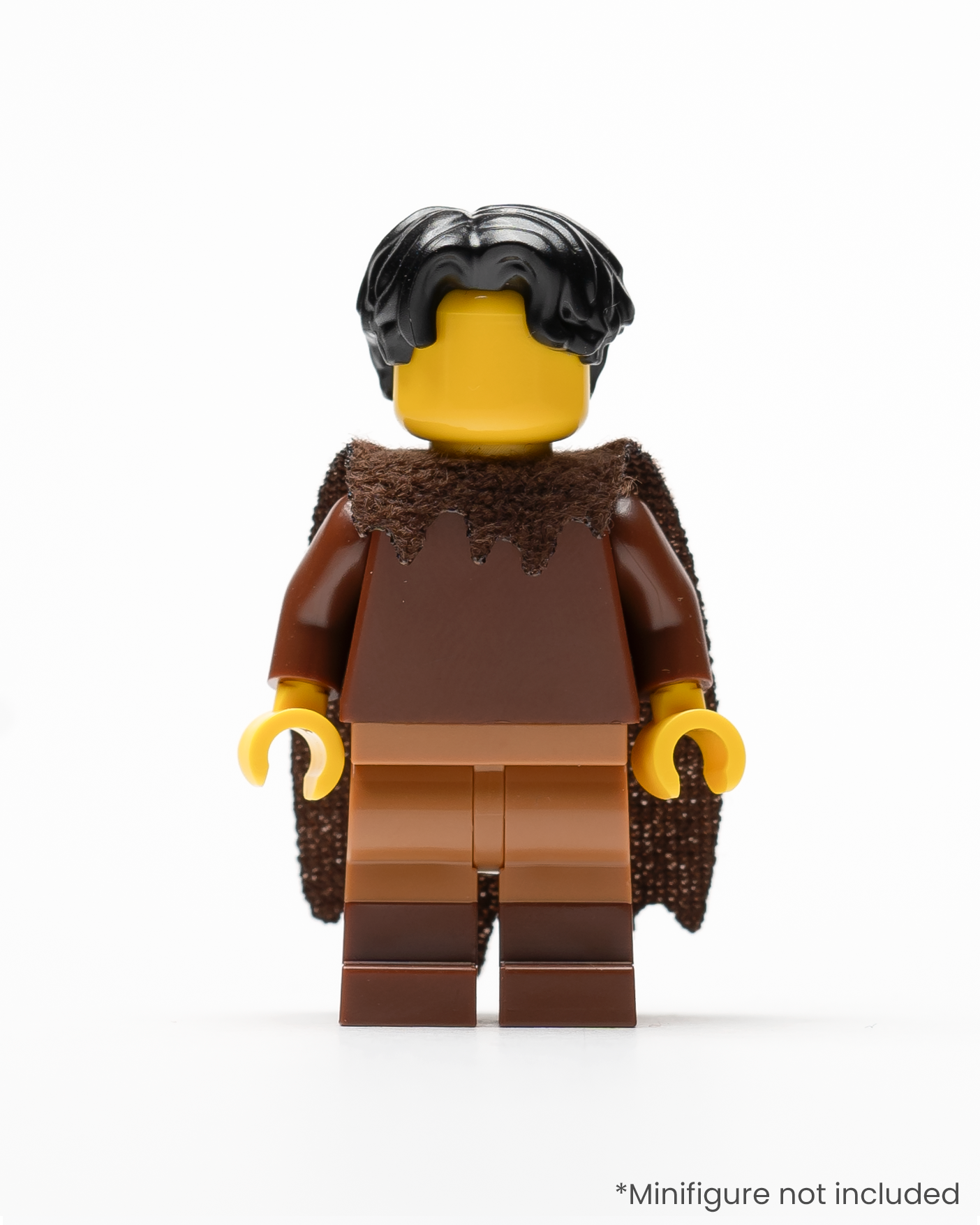 A LEGO minifigure wearing a tattered cape